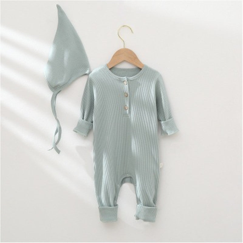 Einfarbiger Baby-Strampler