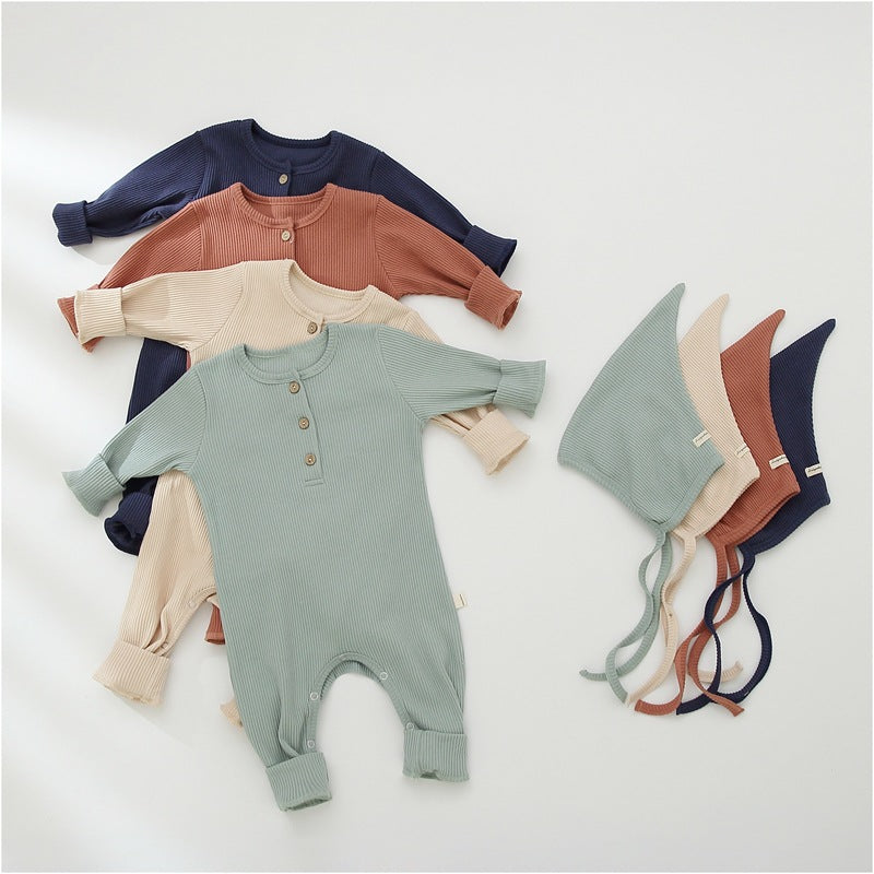Einfarbiger Baby-Strampler