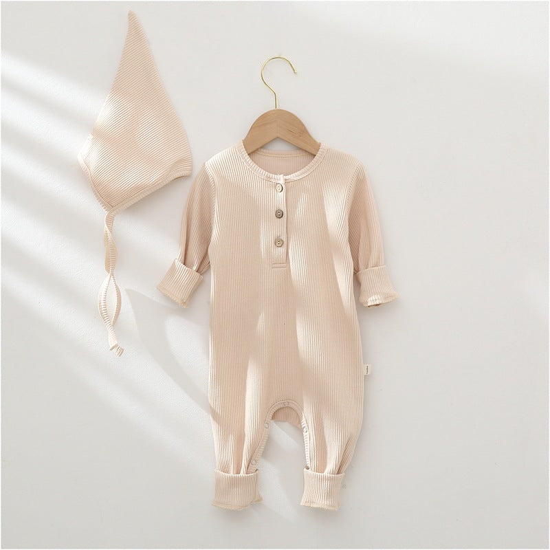 Einfarbiger Baby-Strampler