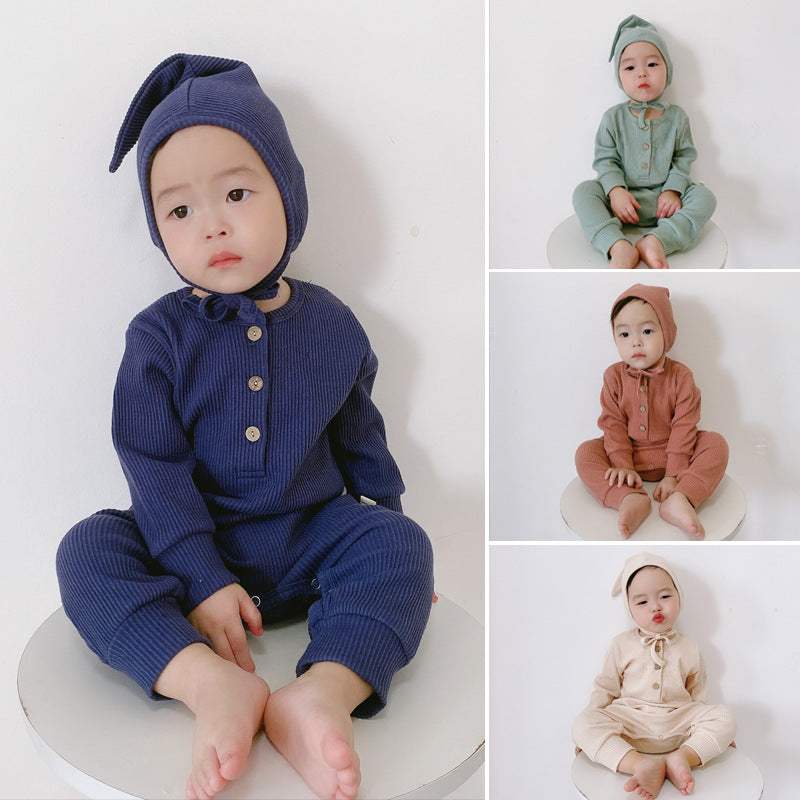 Einfarbiger Baby-Strampler
