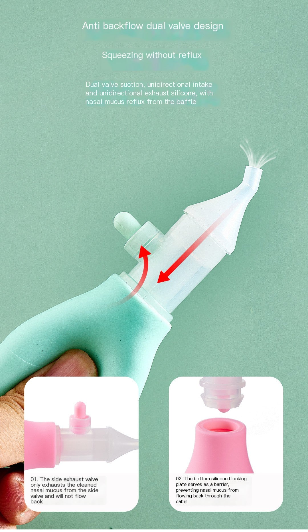 Anti-Reflux Säuglingsnasensauger