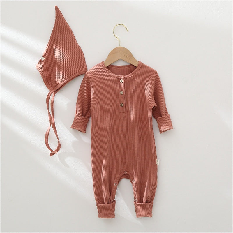 Einfarbiger Baby-Strampler