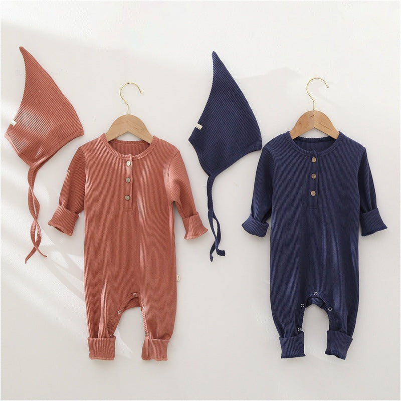 Einfarbiger Baby-Strampler